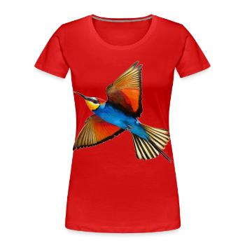 Bee-eater Bird - Women's Premium Organic T-Shirt - red - Front - Mia (176cm)