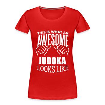 Judo Judo - T-shirt bio Premium Femme - rouge - Devant - Mia (176cm)