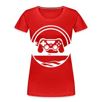 Videospiele Grafik - Frauen Premium Bio T-Shirt - Rot - Vorne - Mia (176cm)