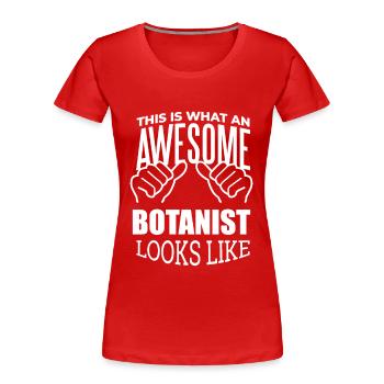 Botanik Botanik Botanik - Frauen Premium Bio T-Shirt - Rot - Vorne - Mia (176cm)