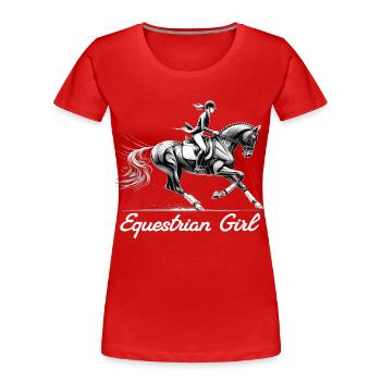 Rider Horse Girl Horse Girl Gift - Women's Premium Organic T-Shirt - red - Front - Mia (176cm)
