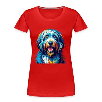 Bergamasker Hunderasse Bunte Karikatur Kawaii - Frauen Premium Bio T-Shirt - Rot - Vorne - Mia (176cm)
