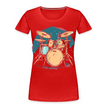 Illustration de piège - T-shirt bio Premium Femme - rouge - Devant - Mia (176cm)