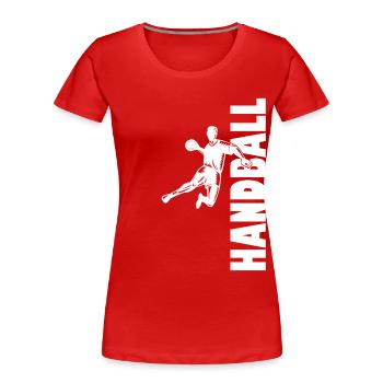Handball Player Handball Ball Handball Game - Women's Premium Organic T-Shirt - red - Front - Mia (176cm)