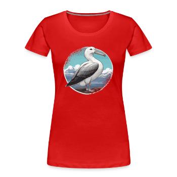 Éleveur d’oiseaux Ornithologue Ornithologue Ornithologue - T-shirt bio Premium Femme - rouge - Devant - Mia (176cm)