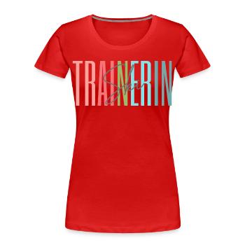 Trainerin Ski Skitrainerin Skilehrerin Geschenk - Frauen Premium Bio T-Shirt - Rot - Vorne - Mia (176cm)