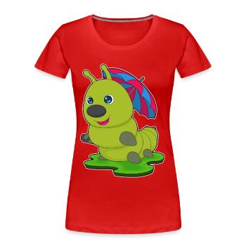 Parapluie Caterpillar - T-shirt bio Premium Femme - rouge - Devant - Mia (176cm)
