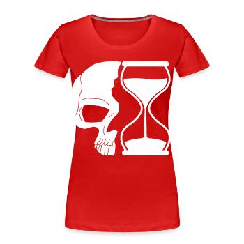 Death and time - Women's Premium Organic T-Shirt - red - Front - Mia (176cm)