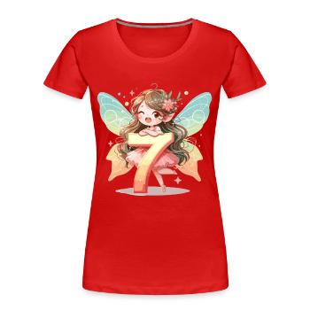 7 Jahre Fee Elfe Geburtstag Geschenk - Frauen Premium Bio T-Shirt - Rot - Vorne - Mia (176cm)
