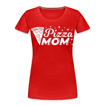 Pizza Mama - Women's Premium Organic T-Shirt - red - Front - Mia (176cm)