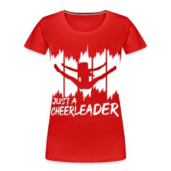 Une seule pom-pom girl - T-shirt bio Premium Femme - rouge - Devant - Mia (176cm)