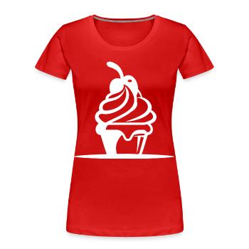 Graphique de crème glacée - T-shirt bio Premium Femme - rouge - Devant - Mia (176cm)