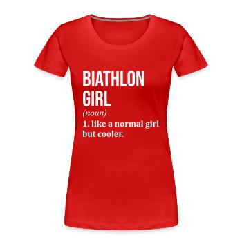 Biathlon Biathlon Biathlon - Frauen Premium Bio T-Shirt - Rot - Vorne - Mia (176cm)