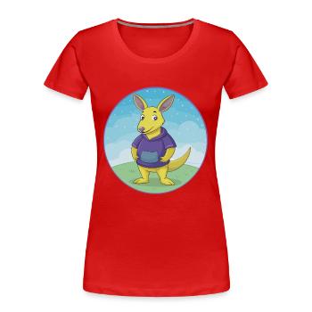 Aardvark Cute Kawaii Cartoon Clipart Animal Pet - Women's Premium Organic T-Shirt - red - Front - Mia (176cm)
