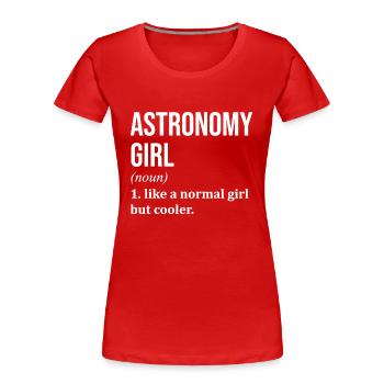 Astronomie Astronomie Astronomie - T-shirt bio Premium Femme - rouge - Devant - Mia (176cm)