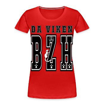 da viken BZH - Women's Premium Organic T-Shirt - red - Front - Mia (176cm)