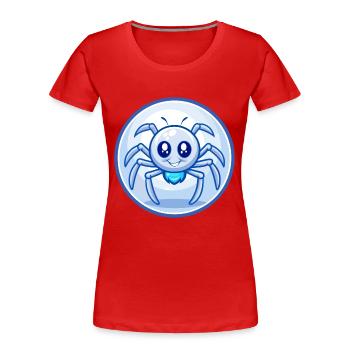 araignée bleu kawaii dessin animé personnage clipart animal de compagnie - T-shirt bio Premium Femme - rouge - Devant - Mia (176cm)