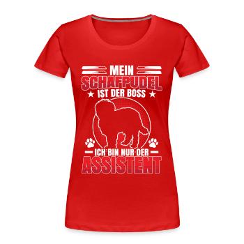 Schafpudel ist der Altdeutscher Hütehund - Frauen Premium Bio T-Shirt - Rot - Vorne - Mia (176cm)