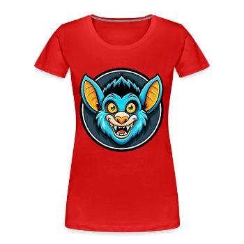 Aye Aye Bunte Kawaii Cartoon Figur Clipart - Frauen Premium Bio T-Shirt - Rot - Vorne - Mia (176cm)