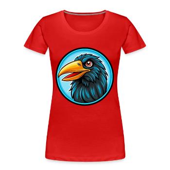 Rabe Bunte Kawaii Cartoon Figur Clipart - Frauen Premium Bio T-Shirt - Rot - Vorne - Mia (176cm)