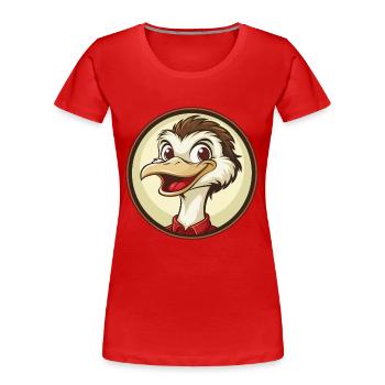 Strauß Bunte Kawaii Cartoon Figur Clipart - Frauen Premium Bio T-Shirt - Rot - Vorne - Mia (176cm)