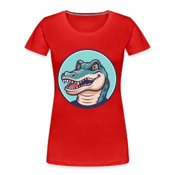 =SUBSTITUTE($K$13702,"[x]",$D13702) - Women's Premium Organic T-Shirt - red - Front - Mia (176cm)