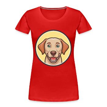 Chesapeake Bay Retriever Hunderasse Cartoon Kawaii - Frauen Premium Bio T-Shirt - Rot - Vorne - Mia (176cm)