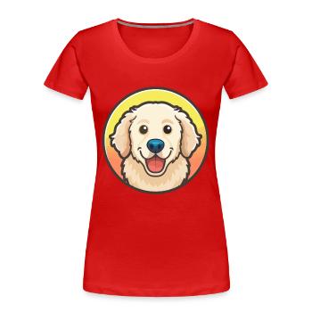Kuvasz Ungarische Hunderasse Cartoon Kawaii Clipart - Frauen Premium Bio T-Shirt - Rot - Vorne - Mia (176cm)