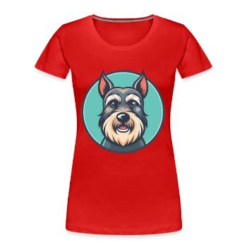 Cesky Terrier Hunderasse Cartoon Kawaii Clipart Haustier - Frauen Premium Bio T-Shirt - Rot - Vorne - Mia (176cm)