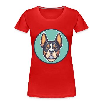 Braque Saint Germain Hunderasse Cartoon Kawaii Haustier - Frauen Premium Bio T-Shirt - Rot - Vorne - Mia (176cm)