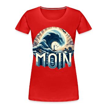 Hello Northern Germany - Women's Premium Organic T-Shirt - red - Front - Mia (176cm)