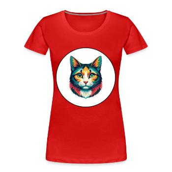 Hantilly Tiffany Katzenrasse Cartoon Kawaii Tier - Frauen Premium Bio T-Shirt - Rot - Vorne - Mia (176cm)