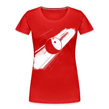 Boule de bowling - T-shirt bio Premium Femme - rouge - Devant - Mia (176cm)