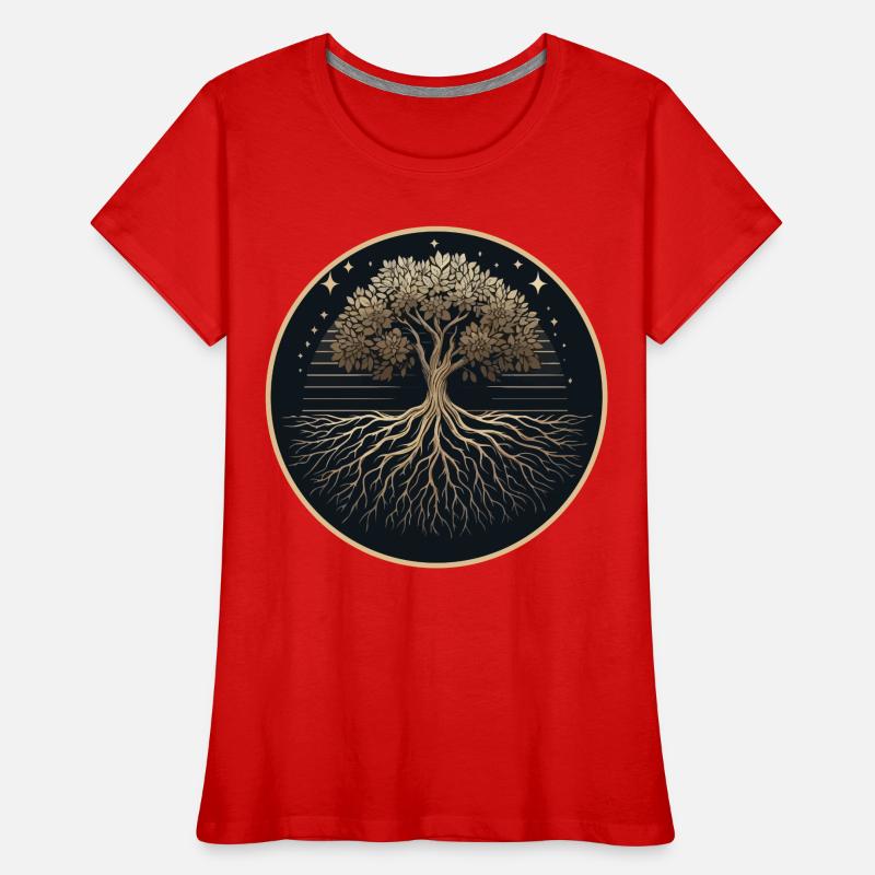 Tree Silhouette Roots Women's Premium Organic T-Shirt