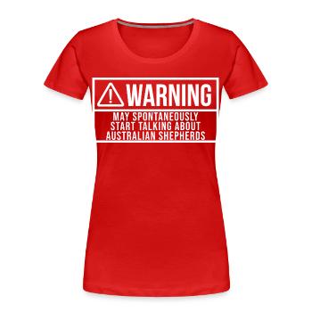 Berger australien Berger australien - T-shirt bio Premium Femme - rouge - Devant - Mia (176cm)