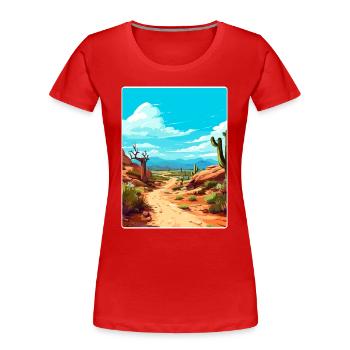 Jujuy Argentina Travel Poster Souvenir Paint WPA - Women's Premium Organic T-Shirt - red - Front - Mia (176cm)