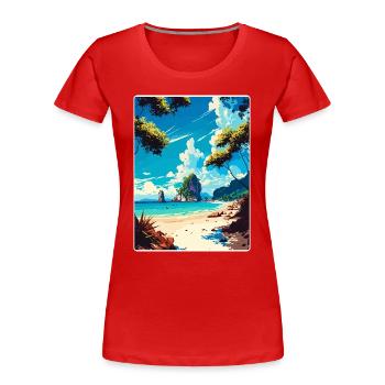 Koh Lant Thailand Thai Reise Poster Souvenir WPA - Frauen Premium Bio T-Shirt - Rot - Vorne - Mia (176cm)