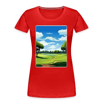 Medinah Golf Course Club Affiche de voyage souvenir - T-shirt bio Premium Femme - rouge - Devant - Mia (176cm)