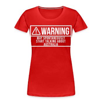 Australie Australie Australie - T-shirt bio Premium Femme - rouge - Devant - Mia (176cm)