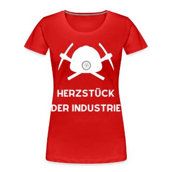 Des tombes de charbon unies - T-shirt bio Premium Femme - rouge - Devant - Mia (176cm)