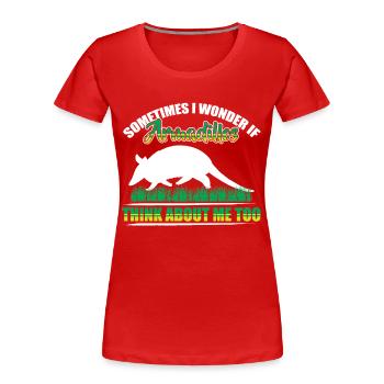 Tatous pensent à moi Tatous géants - T-shirt bio Premium Femme - rouge - Devant - Mia (176cm)