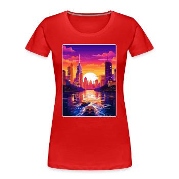 Bangkok Thailand Thai Reise Poster Souvenir WPA - Frauen Premium Bio T-Shirt - Rot - Vorne - Mia (176cm)