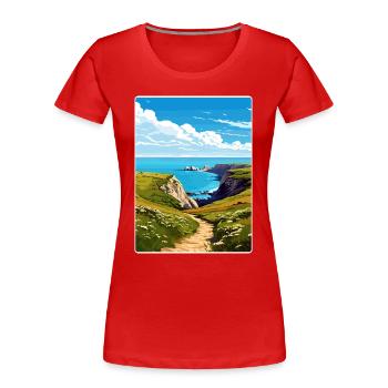 Channel Islands National Park California Travel - Women's Premium Organic T-Shirt - red - Front - Mia (176cm)