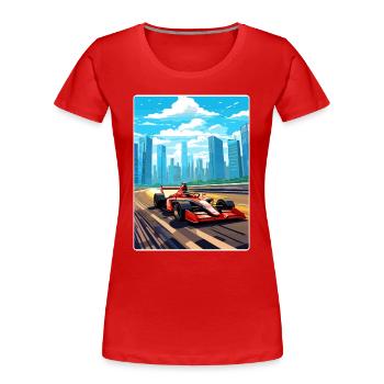 Shanghai Circuit Motorsport Race China Travel Card - Frauen Premium Bio T-Shirt - Rot - Vorne - Mia (176cm)