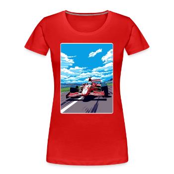 Suzuka Circuit Motorsport Race Japan Painting WPA - Women's Premium Organic T-Shirt - red - Front - Mia (176cm)
