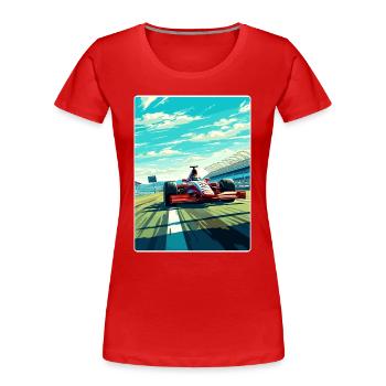 Magny Cours Circuit Motorsport Race Frankreich Reisen - Frauen Premium Bio T-Shirt - Rot - Vorne - Mia (176cm)