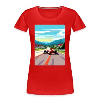 Spielberg Circuit Motorsport Rennen Österreich Reisen - Frauen Premium Bio T-Shirt - Rot - Vorne - Mia (176cm)