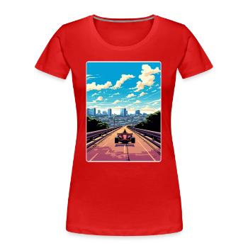 Austin Circuit Motorsport Rennen Texas Reiseposter - Frauen Premium Bio T-Shirt - Rot - Vorne - Mia (176cm)