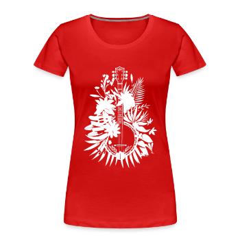 Style de dessin animé banjo - T-shirt bio Premium Femme - rouge - Devant - Mia (176cm)