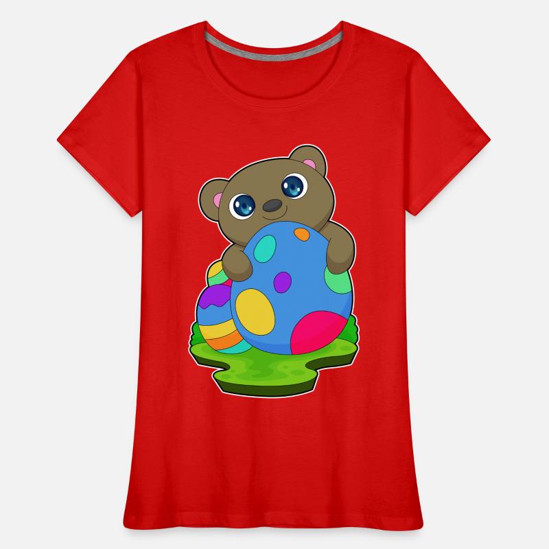 Œufs de Pâques Bear Easter T-shirt bio Premium Femme